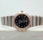 Omega Constellation Two Tone Rose Gold Sky Moon Dial Watch